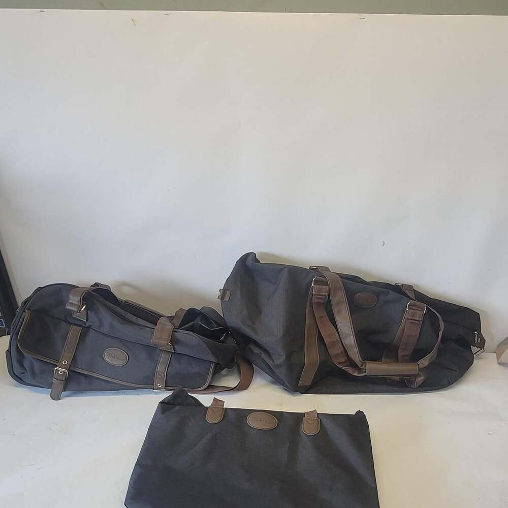 Ralph Lauren Navy Canvas Duffle Bag Set of 3